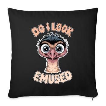 Emu Saying Australia Emus Funny Emu Gift - Sofa pillowcase 17,3'' x 17,3'' (45 x 45 cm) - black - Front