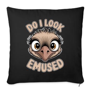 Emu Saying Australia Emus Funny Emu Gift - Sofa pillowcase 17,3'' x 17,3'' (45 x 45 cm) - black - Front