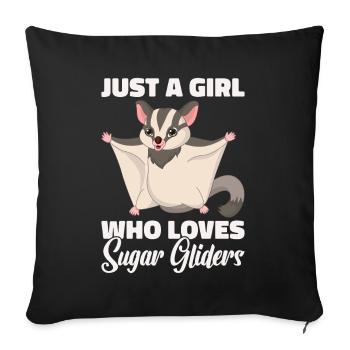 Flying Squirrel Suger Glider Short-headed Glider - Sofa pillowcase 17,3'' x 17,3'' (45 x 45 cm) - black - Front