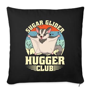 Flying Squirrel Suger Glider Short-headed Glider - Sofa pillowcase 17,3'' x 17,3'' (45 x 45 cm) - black - Front