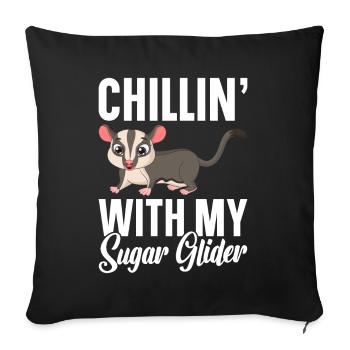 Flying Squirrel Suger Glider Short-headed Glider - Sofa pillowcase 17,3'' x 17,3'' (45 x 45 cm) - black - Front