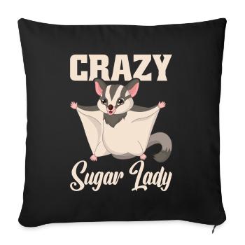 Flying Squirrel Suger Glider Short-headed Glider - Sofa pillowcase 17,3'' x 17,3'' (45 x 45 cm) - black - Front
