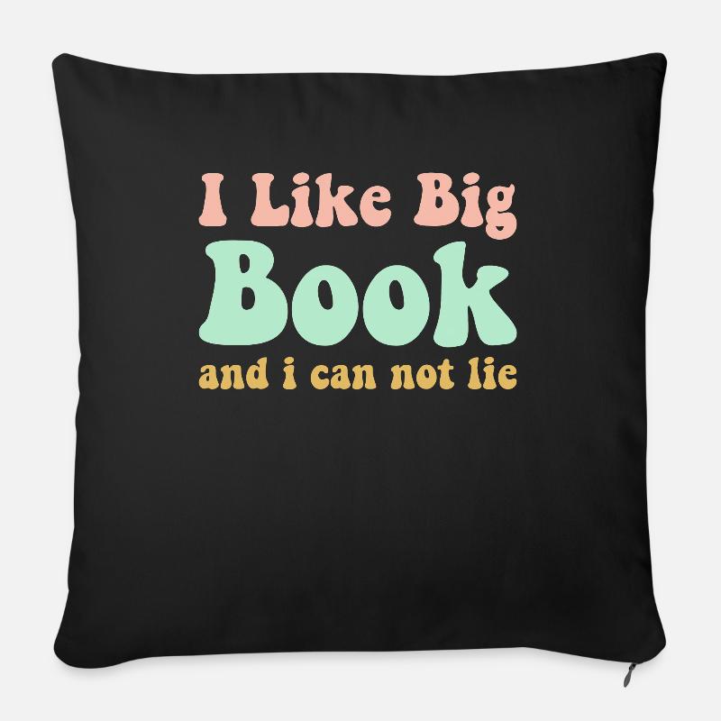 Buch Bücher Bibliothek Literatur Lesen Read Books - Sofakissenbezug 45 x 45 cm - Schwarz