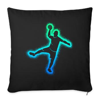 Handball players Handball men Boys Handball - Sofa pillowcase 17,3'' x 17,3'' (45 x 45 cm) - black - Front