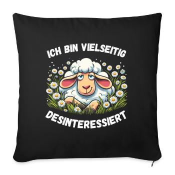 Hamburg Sheep Cartoon Comic Funny - Sofa pillowcase 17,3'' x 17,3'' (45 x 45 cm) - black - Front