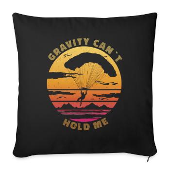 Gravity Can’t Hold Me – Conception du parapente - Housse de coussin décorative 45 x 45 cm - noir - Devant