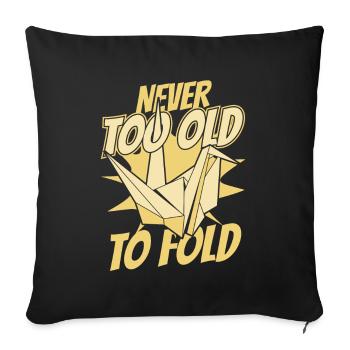 Never Too Old To Fold Owl Paper Crane Folding - Sofa pillowcase 17,3'' x 17,3'' (45 x 45 cm) - black - Front