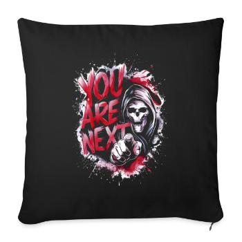 Grim Reaper Vous êtes le prochain ! - Housse de coussin décorative 45 x 45 cm - noir - Devant