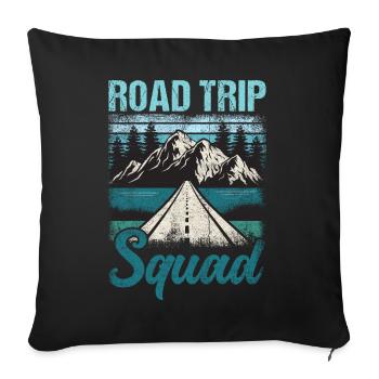 Road Trip Squad - Sofakissenbezug 45 x 45 cm - Schwarz - Vorne