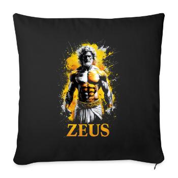 Zeus Gott griechische Mythologie - Sofakissenbezug 45 x 45 cm - Schwarz - Vorne