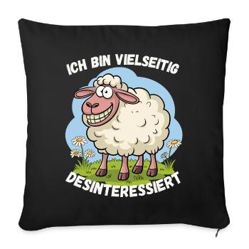 Hamburg Sheep North German Cool Colleague Fun Funny - Sofa pillowcase 17,3'' x 17,3'' (45 x 45 cm) - black - Front