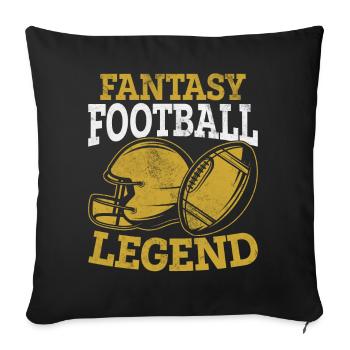 Fantasy Football Legend Commissioner Football FFL - Sofa pillowcase 17,3'' x 17,3'' (45 x 45 cm) - black - Front
