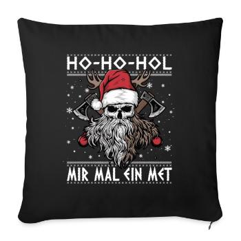 Ho Ho Prenons un hydromel - Housse de coussin décorative 45 x 45 cm - noir - Devant