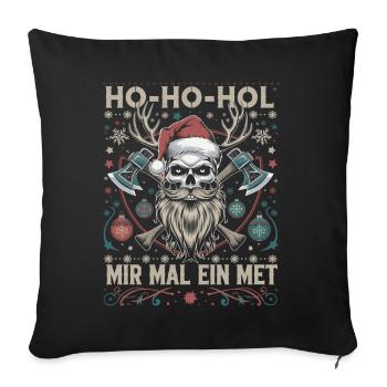 Ho Ho Prenons un hydromel - Housse de coussin décorative 45 x 45 cm - noir - Devant
