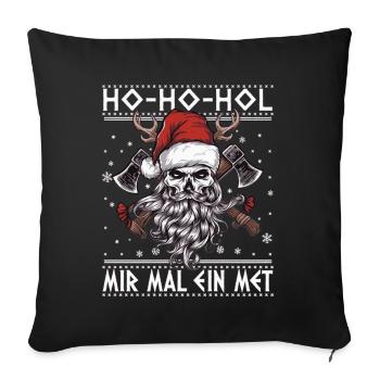 Ho Ho Prenons un hydromel - Housse de coussin décorative 45 x 45 cm - noir - Devant