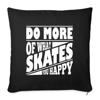 Skateboard Art Pour Garçons Filles Hommes Skateboard Cadeaux - Housse de coussin décorative 45 x 45 cm - noir - Devant