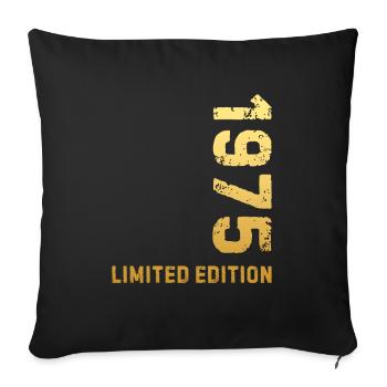 50e anniversaire 1975 Édition limitée - Housse de coussin décorative 45 x 45 cm - noir - Devant
