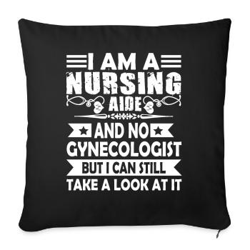 Nursing Aide I am A Nursing Aide - Sofa pillowcase 17,3'' x 17,3'' (45 x 45 cm) - black - Front