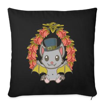 Halloween Bat Bats Kids Child - Sofa pillowcase 17,3'' x 17,3'' (45 x 45 cm) - black - Front