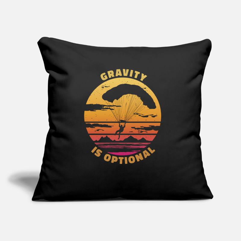 Gravity Is Optional – Paragliding Freedom Sofa pillowcase 17,3'' x 17,3'' (45 x 45 cm)