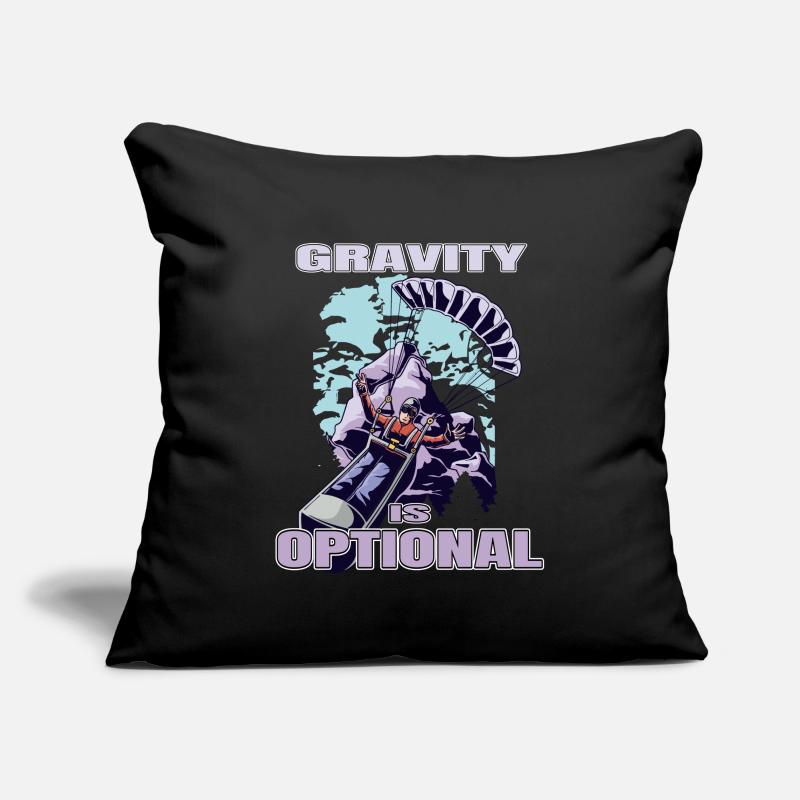 Gravity Is Optional – Paragliding Freedom Sofa pillowcase 17,3'' x 17,3'' (45 x 45 cm)