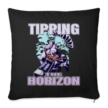 Tipping the Horizon – Paragliding Adventure - Sofa pillowcase 17,3'' x 17,3'' (45 x 45 cm) - black - Front