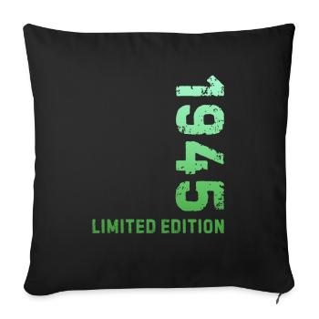 80e anniversaire 1945 Édition limitée - Housse de coussin décorative 45 x 45 cm - noir - Devant