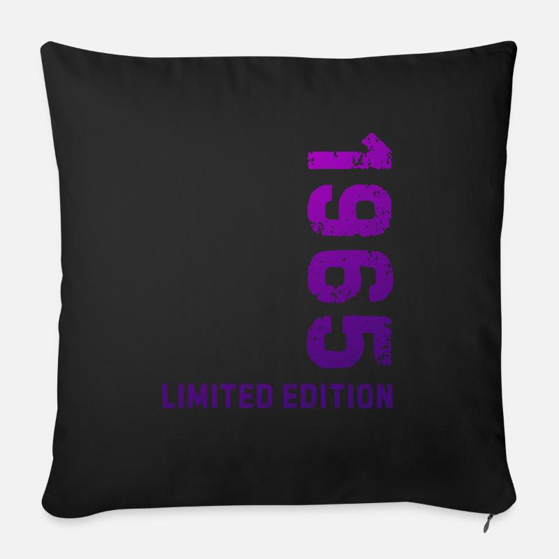 60. Geburtstag 1965 Limited Edition - Sofakissenbezug 45 x 45 cm - Schwarz