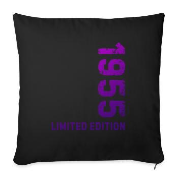 70e anniversaire 1955 Édition limitée - Housse de coussin décorative 45 x 45 cm - noir - Devant