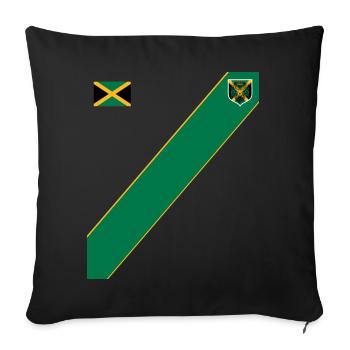 Jamaïque Jamaïque Rasta Raggea Drapeau Rastafari - Housse de coussin décorative 45 x 45 cm - noir - Devant
