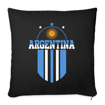 Argentinien Geschenk Argentina Argentine Flagge - Sofakissenbezug 45 x 45 cm - Schwarz - Vorne