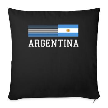 Argentina Gift Argentina Argentine Flag - Sofa pillowcase 17,3'' x 17,3'' (45 x 45 cm) - black - Front