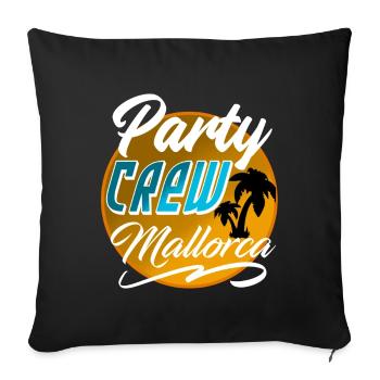 Party Crew Mallorca - Housse de coussin décorative 45 x 45 cm - noir - Devant