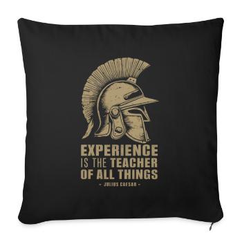 Julius caesar quote with legionnaire helmet - Sofa pillowcase 17,3'' x 17,3'' (45 x 45 cm) - black - Front