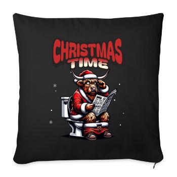 Santa Claus Christmas Men & Women - Sofa pillowcase 17,3'' x 17,3'' (45 x 45 cm) - black - Front