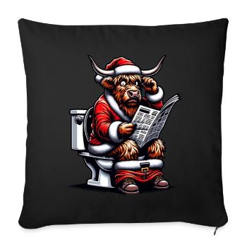 Santa Claus Christmas Men & Women - Sofa pillowcase 17,3'' x 17,3'' (45 x 45 cm) - black - Front