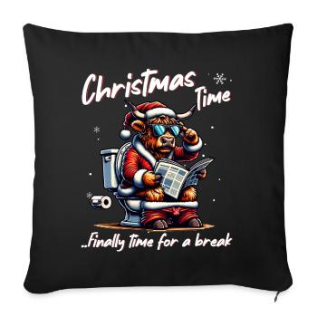 Santa Claus Christmas Men & Women - Sofa pillowcase 17,3'' x 17,3'' (45 x 45 cm) - black - Front
