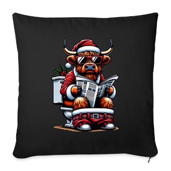 Santa Claus Christmas Men & Women - Sofa pillowcase 17,3'' x 17,3'' (45 x 45 cm) - black - Front
