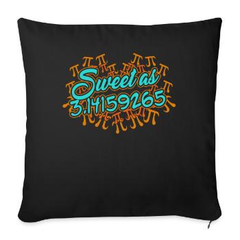 Math Teacher Sweet As Pi Day - Sofa pillowcase 17,3'' x 17,3'' (45 x 45 cm) - black - Front