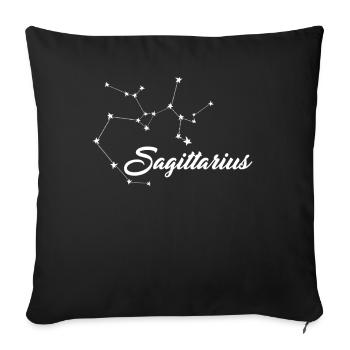 Funny Sagittarius Sign Of Zodiac - Sofa pillowcase 17,3'' x 17,3'' (45 x 45 cm) - black - Front