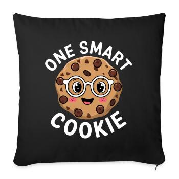 Cookies Disant Biscuits au Chocolat Cadeau de Cookie Drôle - Housse de coussin décorative 45 x 45 cm - noir - Devant