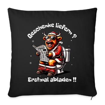 Santa Claus Christmas Men & Women - Sofa pillowcase 17,3'' x 17,3'' (45 x 45 cm) - black - Front