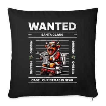 Père Noël Noël Hommes et femmes - Housse de coussin décorative 45 x 45 cm - noir - Devant