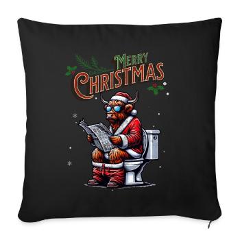 Santa Claus Christmas Men & Women - Sofa pillowcase 17,3'' x 17,3'' (45 x 45 cm) - black - Front