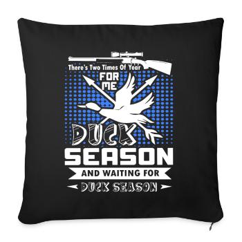 Duck Hunting Duck Season - Sofa pillowcase 17,3'' x 17,3'' (45 x 45 cm) - black - Front