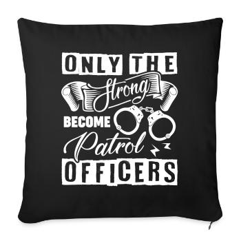 Patrol Officer Proud Patrol Officer - Sofa pillowcase 17,3'' x 17,3'' (45 x 45 cm) - black - Front