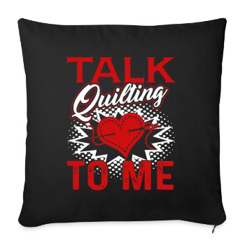 Quilting Talk To Me - Sofa pillowcase 17,3'' x 17,3'' (45 x 45 cm) - black - Front