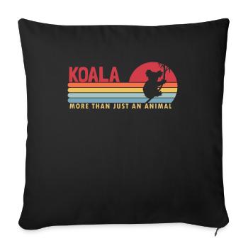 Koala more than an Animal Koalabear Eucalyptus - Sofa pillowcase 17,3'' x 17,3'' (45 x 45 cm) - black - Front