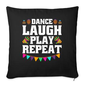 Holi India Holi Festival Happy Holi Fest - Sofa pillowcase 17,3'' x 17,3'' (45 x 45 cm) - black - Front