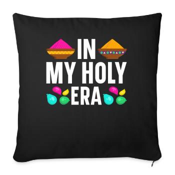 Holi India Holi Festival Happy Holi Fest - Sofa pillowcase 17,3'' x 17,3'' (45 x 45 cm) - black - Front